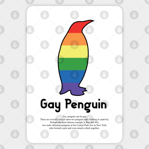 Gay Penguin G9b - Can animals be gay series - meme gift t-shirt Sticker by FOGSJ